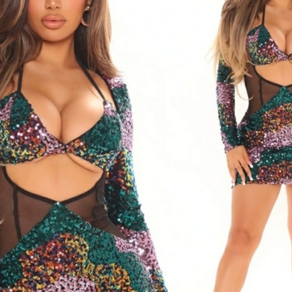 NWT Fashion Nova (SOLD OUT) Roxie Sequin Mini Dress